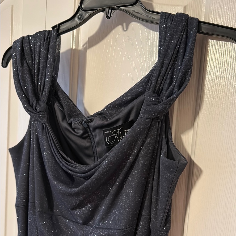 Alex Evenings Sparkling Black Evening Gown Dress - Picture 3 of 6